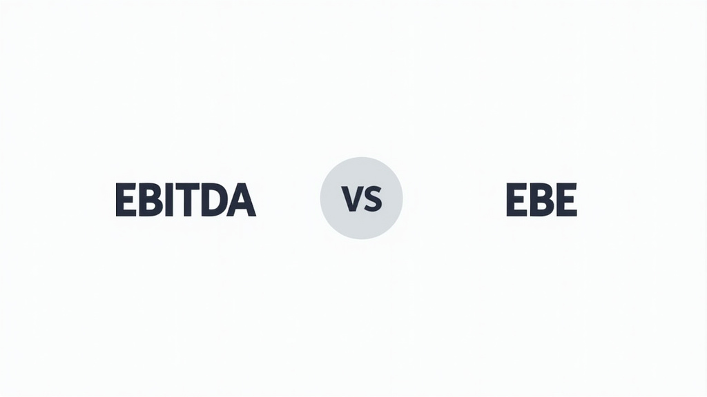 Comparaison visuelle entre EBITDA et EBE sur un compte de résultat