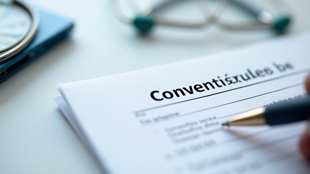 Formulaire de conventionnement be-almerys rempli par un professionnel de santé