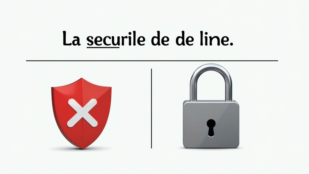 Illustration de la sécurité en ligne avec pictogrammes de bouclier et de verrou