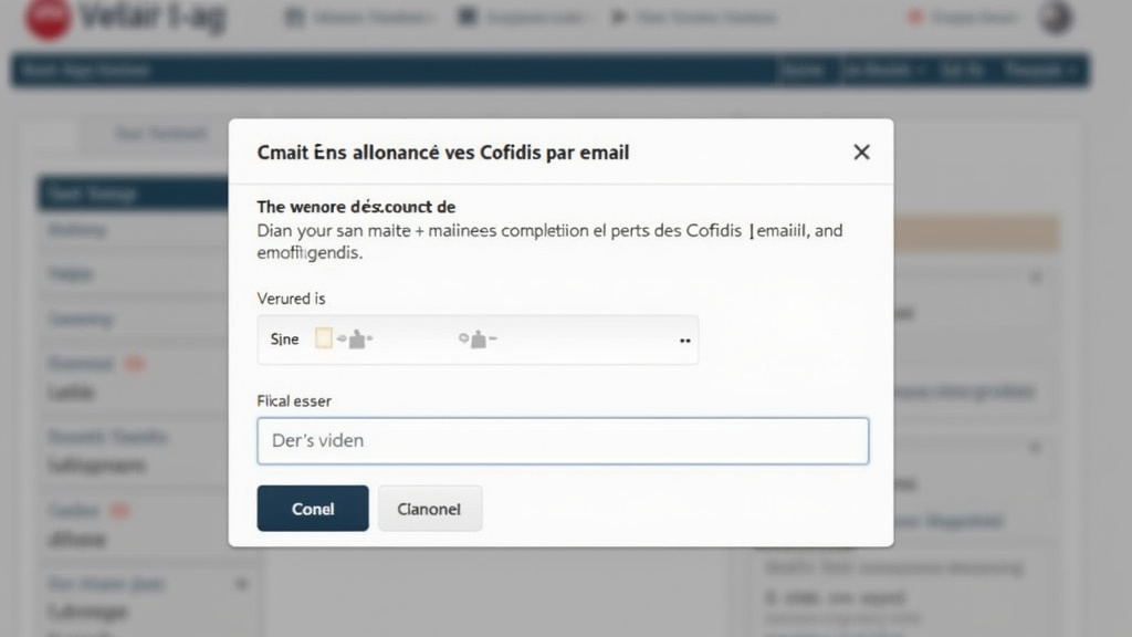 Interface de suivi de demande de crédit Cofidis par e-mail