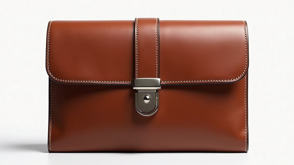 Main tenant un chéquier portefeuille en cuir ouvert