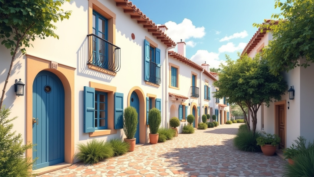 Maison de village typique à Fayence avec volets colorés et rue pavée