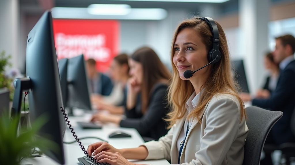 Personne en attente de réponse au téléphone avec La Banque Postale