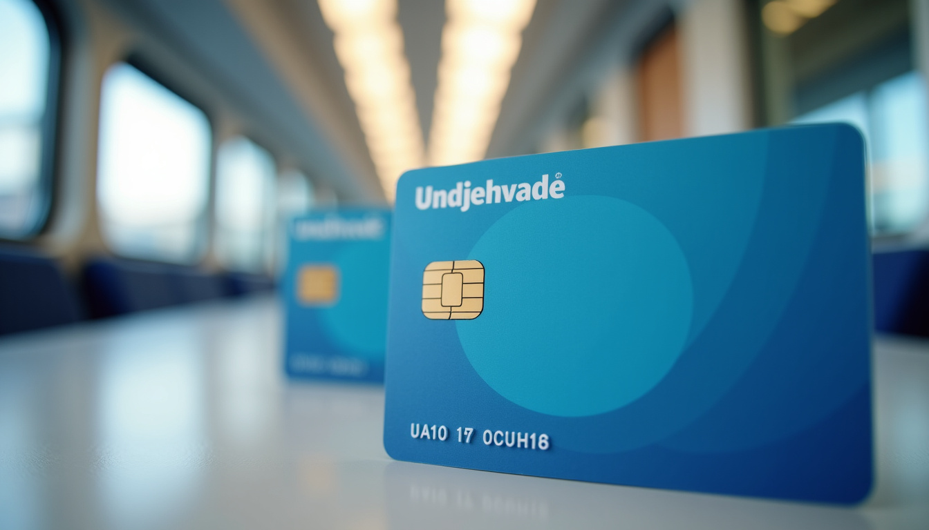 Carte bancaire physique en train d