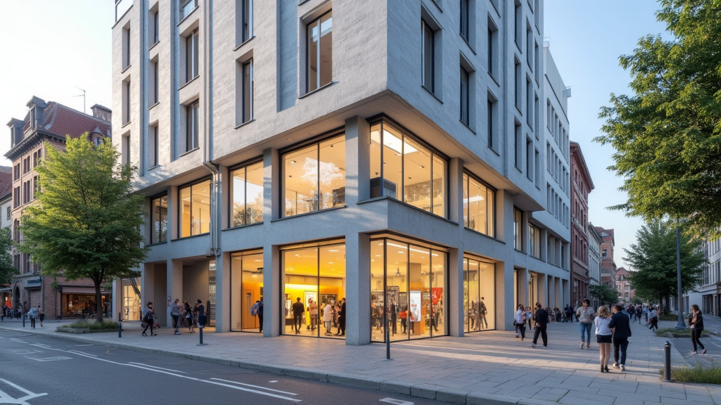 Façade de l’agence Crédit Mutuel située place de la Paix à Mulhouse