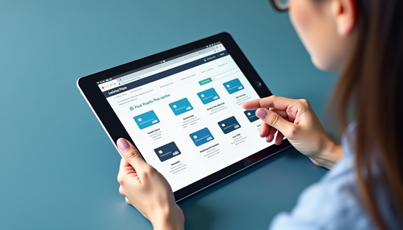 Illustration montrant une personne en train de comparer différentes offres de cartes prépayées sur un écran d