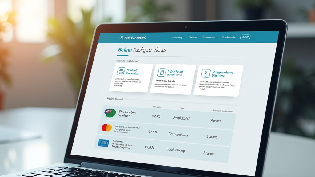 Interface de gestion des cartes bancaires sur l