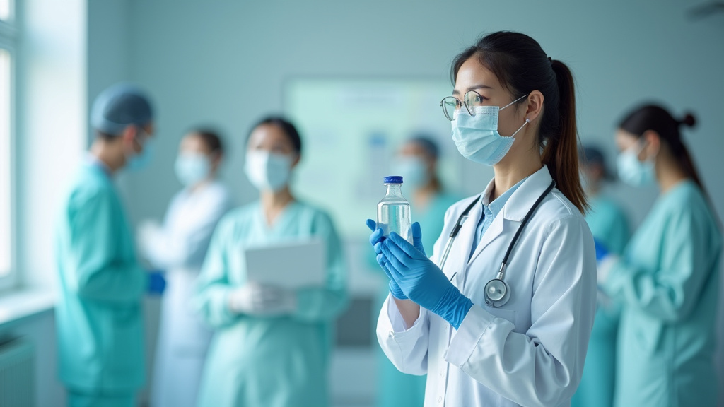 Le biologiste médical en train d