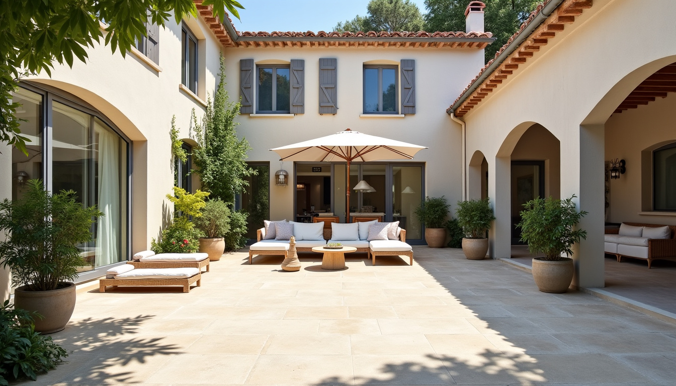 Maison de village provençale rénovée avec cour intérieure à Violès, Vaucluse