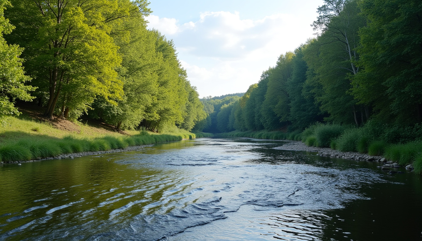 Paysage naturel en Creuse, département rural avec forêts et rivières calmes