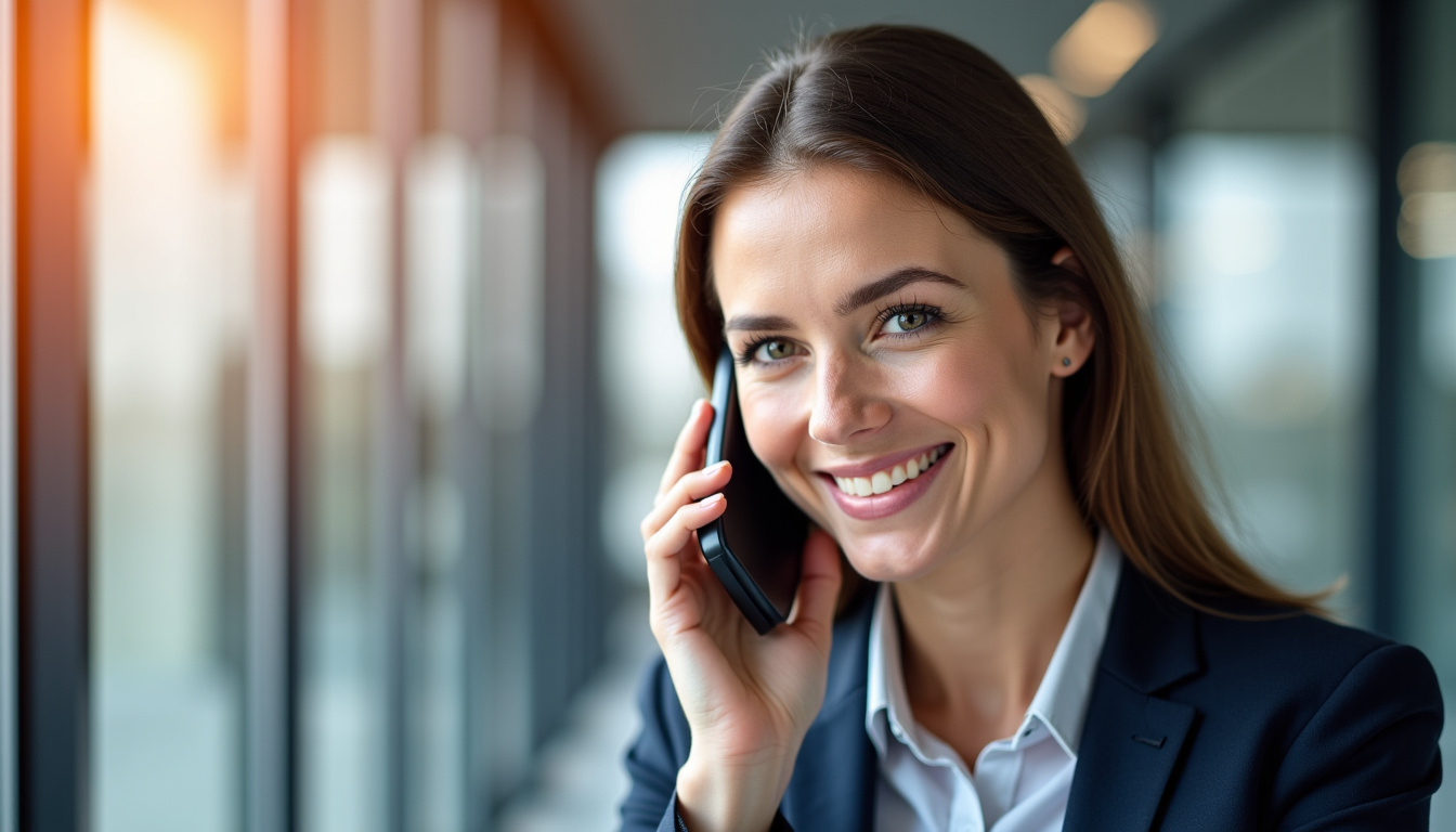 Personne utilisant son téléphone pour contacter le service client Cofidis