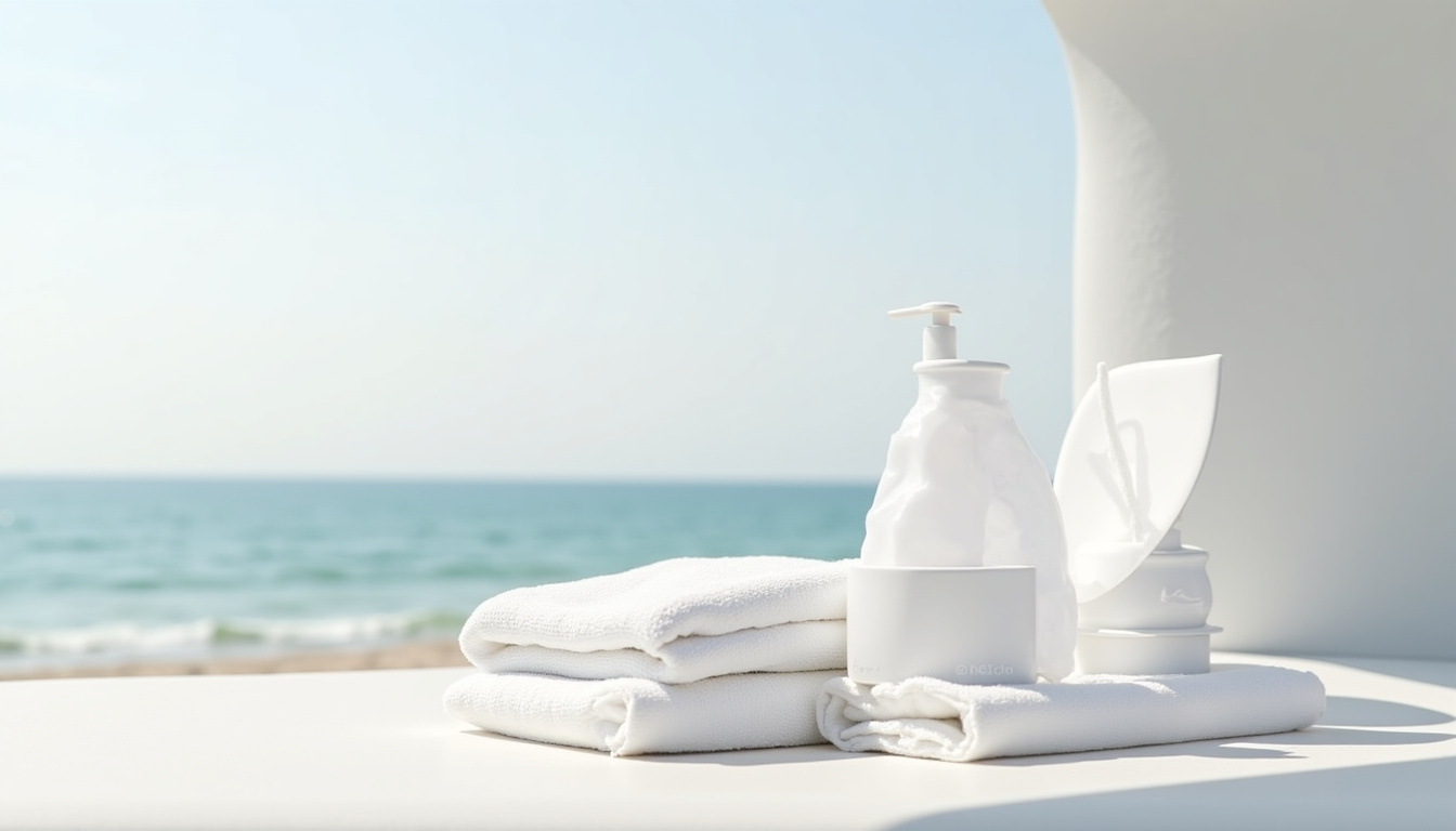 Vue panoramique de la plage d