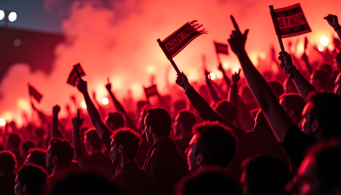 Supporters du Stade Rennais F.C. en pleine action dans les tribunes du Roazhon Park en 2026