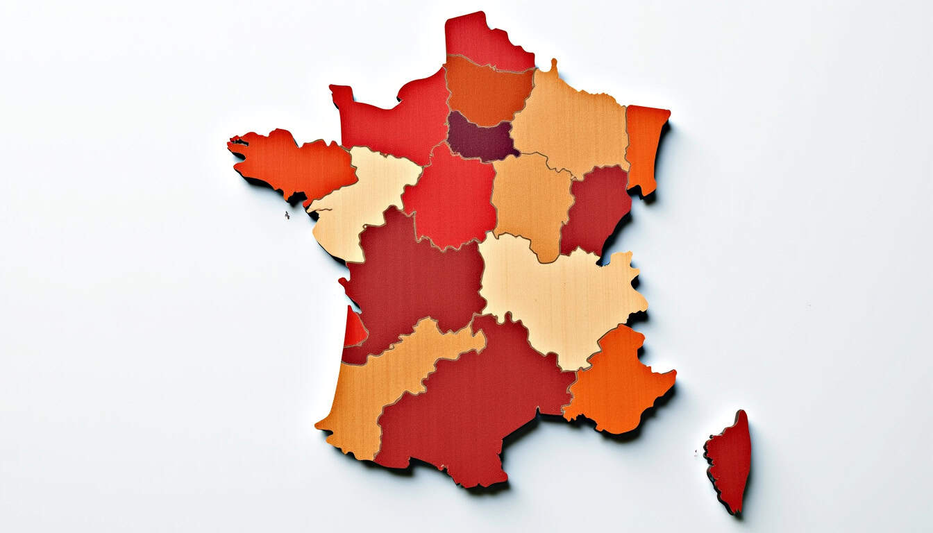 Carte de France illustrant les disparités de prix immobilier entre départements