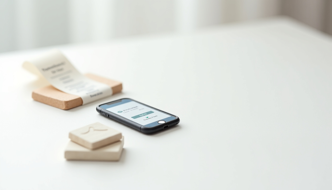 Différents types de reçus numériques sur un écran d