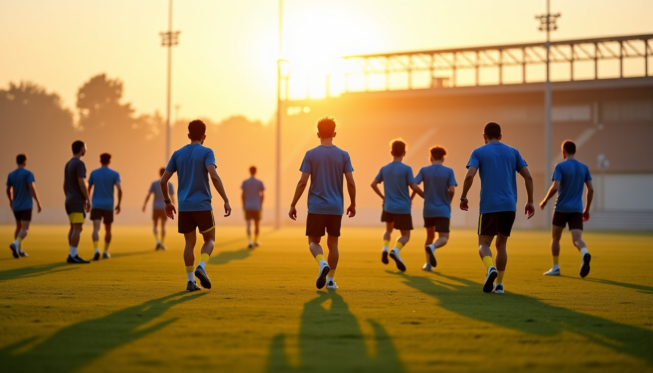 Entraînement des jeunes joueurs de l