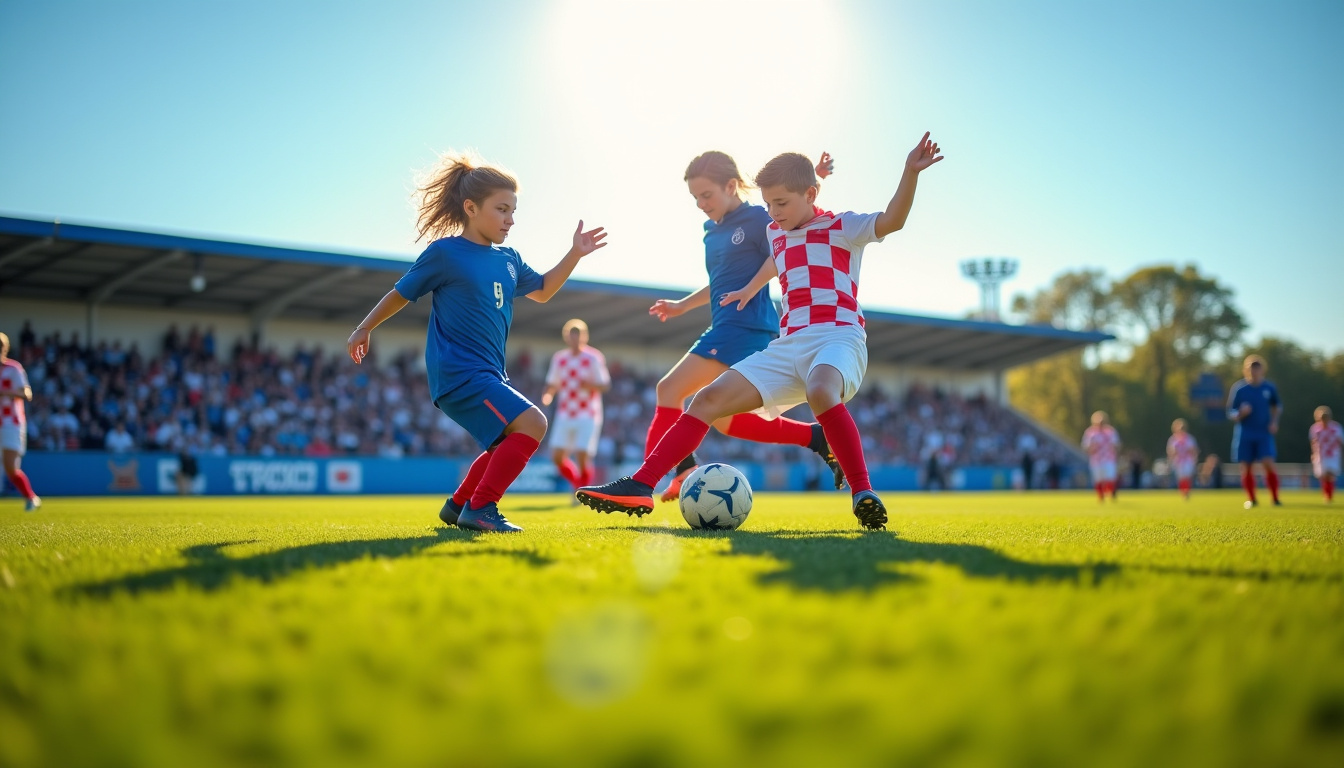 Match des équipes de France et de Croatie U19 en qualifications pour l
