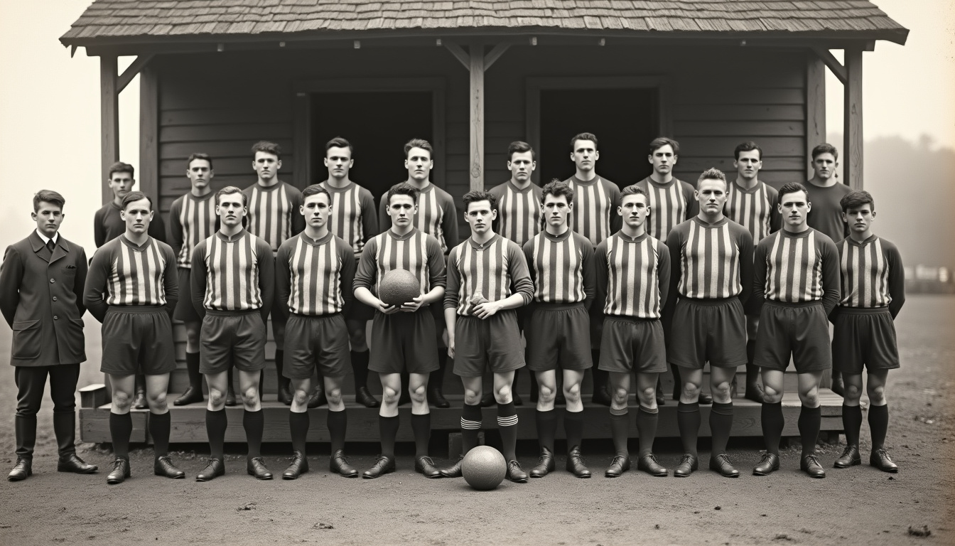 Équipe du FC Neudorf en 1919, avant la francisation et la création du Racing Club de Strasbourg