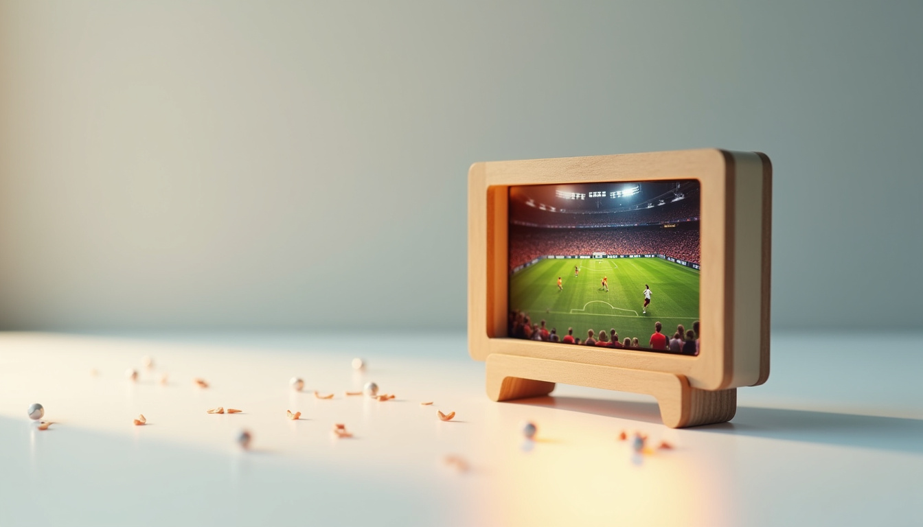 Interface d'une plateforme de streaming dédiée au football avec matchs en direct