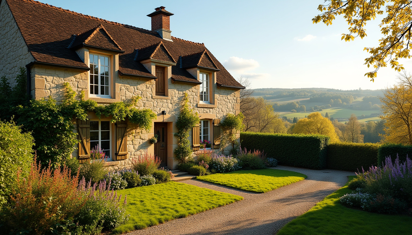 Maison traditionnelle à Breteuil avec jardin et façade en pierre