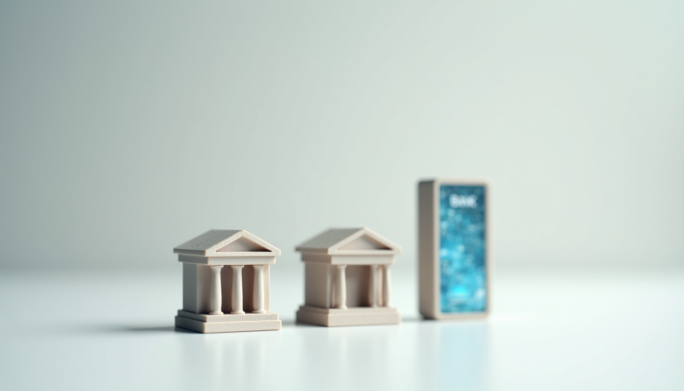 Tableau comparatif entre banque traditionnelle, banque en ligne et néobanque