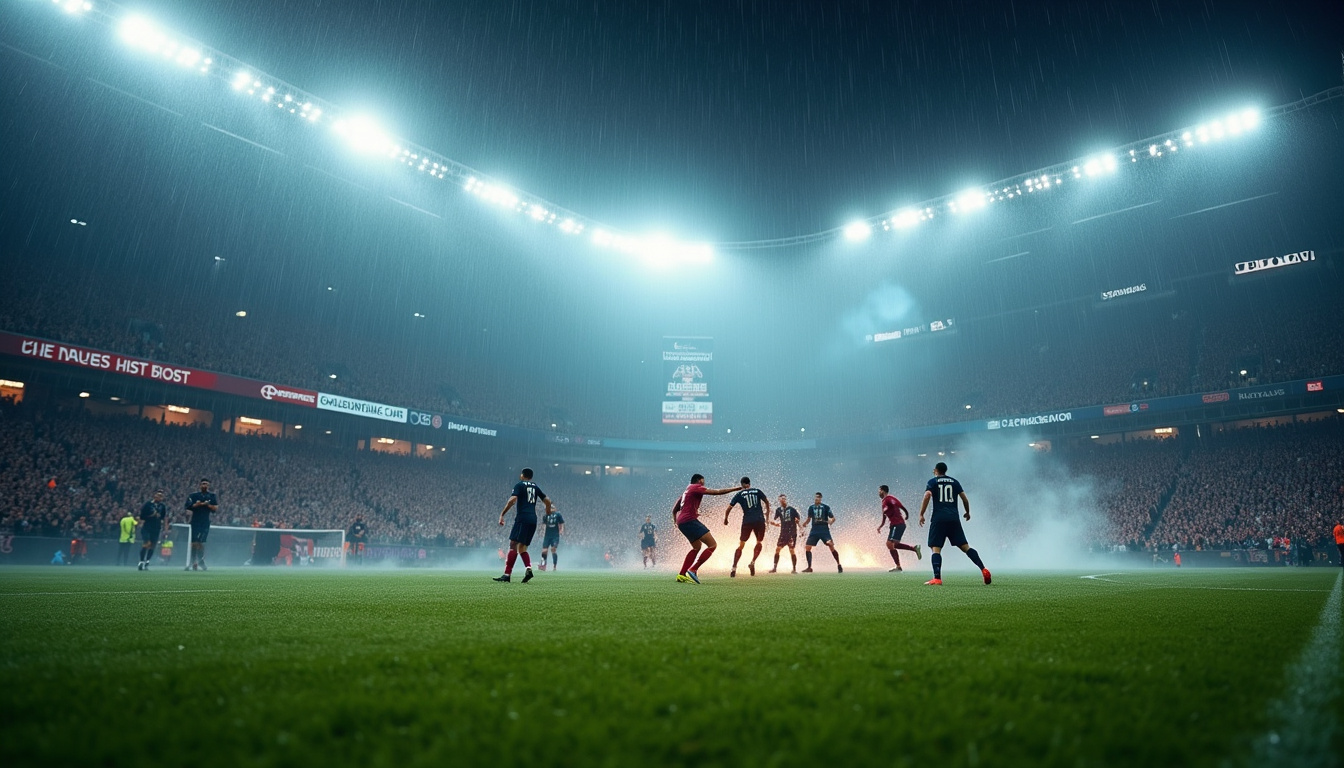 Confrontation mémorable entre le PSG et l'Inter Milan lors d'un match européen sous tension