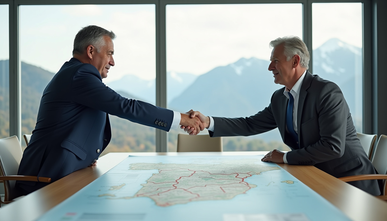 Réunion entre représentants français et espagnols pour un projet transfrontalier