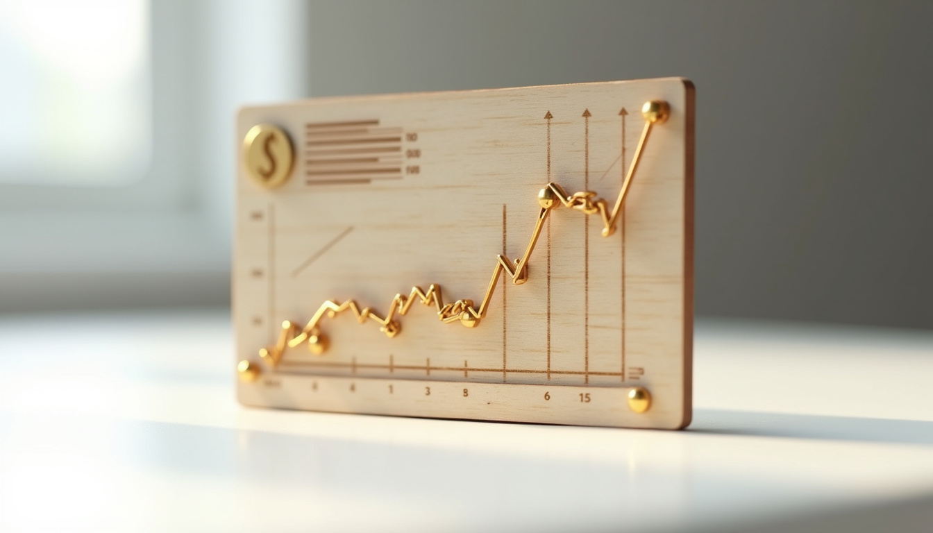 Tableau de bord numérique affichant l’évolution du cours du lingot d’or en euros sur les 12 derniers mois