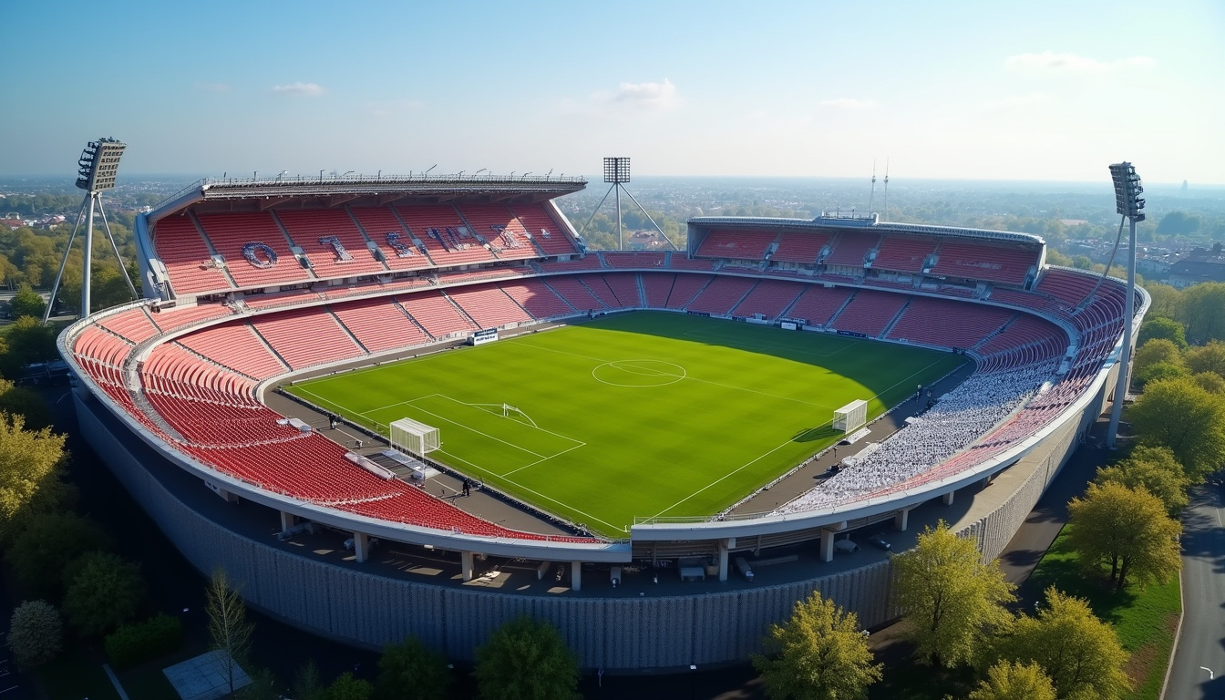 Vue aérienne du Stade Saint-Symphorien en 2026