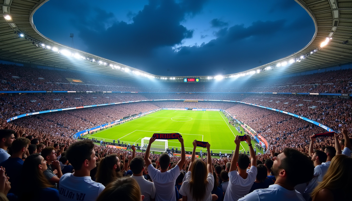 Affluence au stade lors d'un Clásico entre le Real Madrid et le FC Barcelone