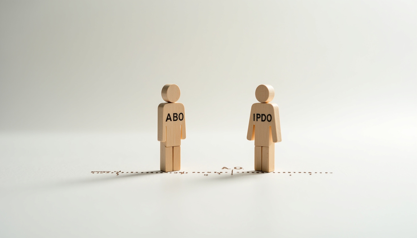 Schéma comparatif illustrant les différences entre ABO et PBO dans un régime de retraite d'entreprise