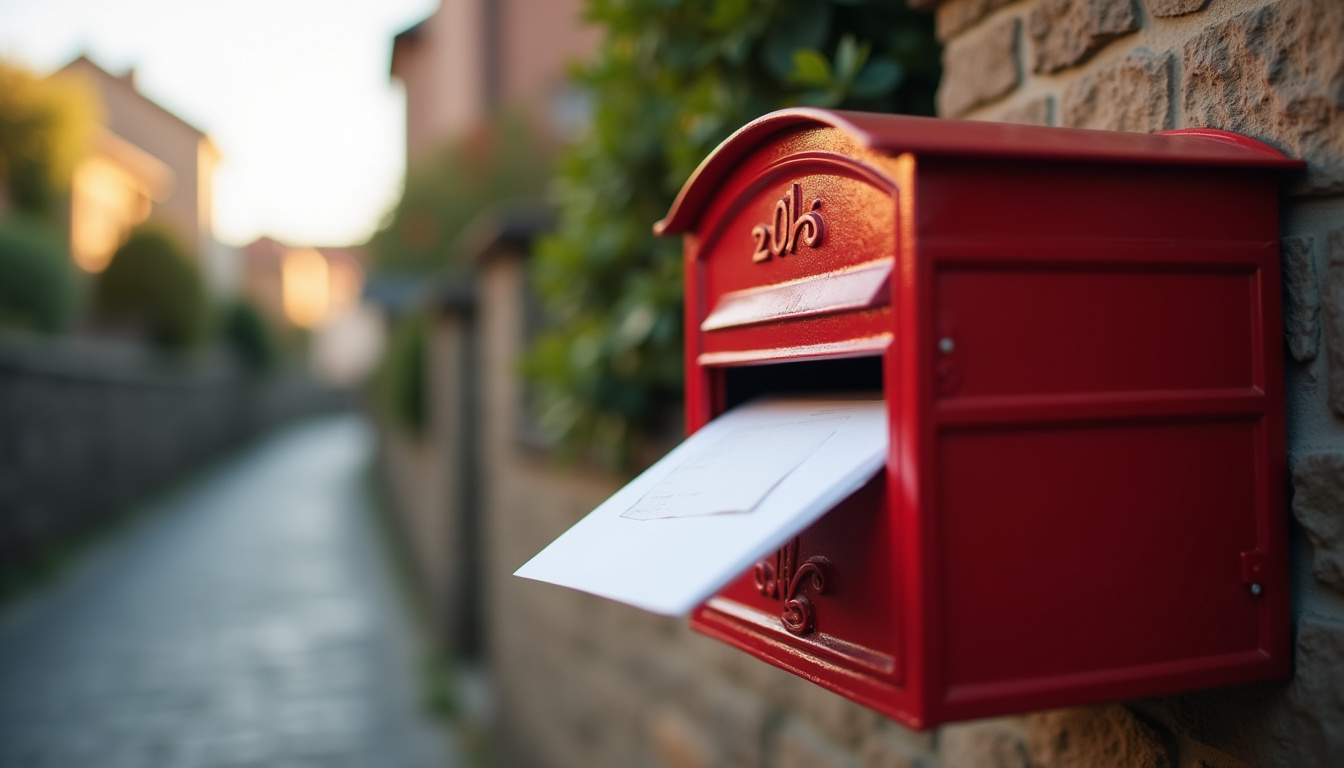 Enveloppe adressée à Cetelem dans une boîte aux lettres